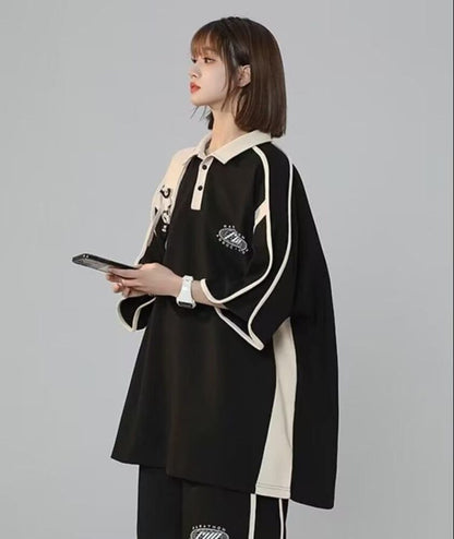 定番シンプル 半袖Ｔシャツⅹパンツセット 絶対流行 男女兼用<U-6538>