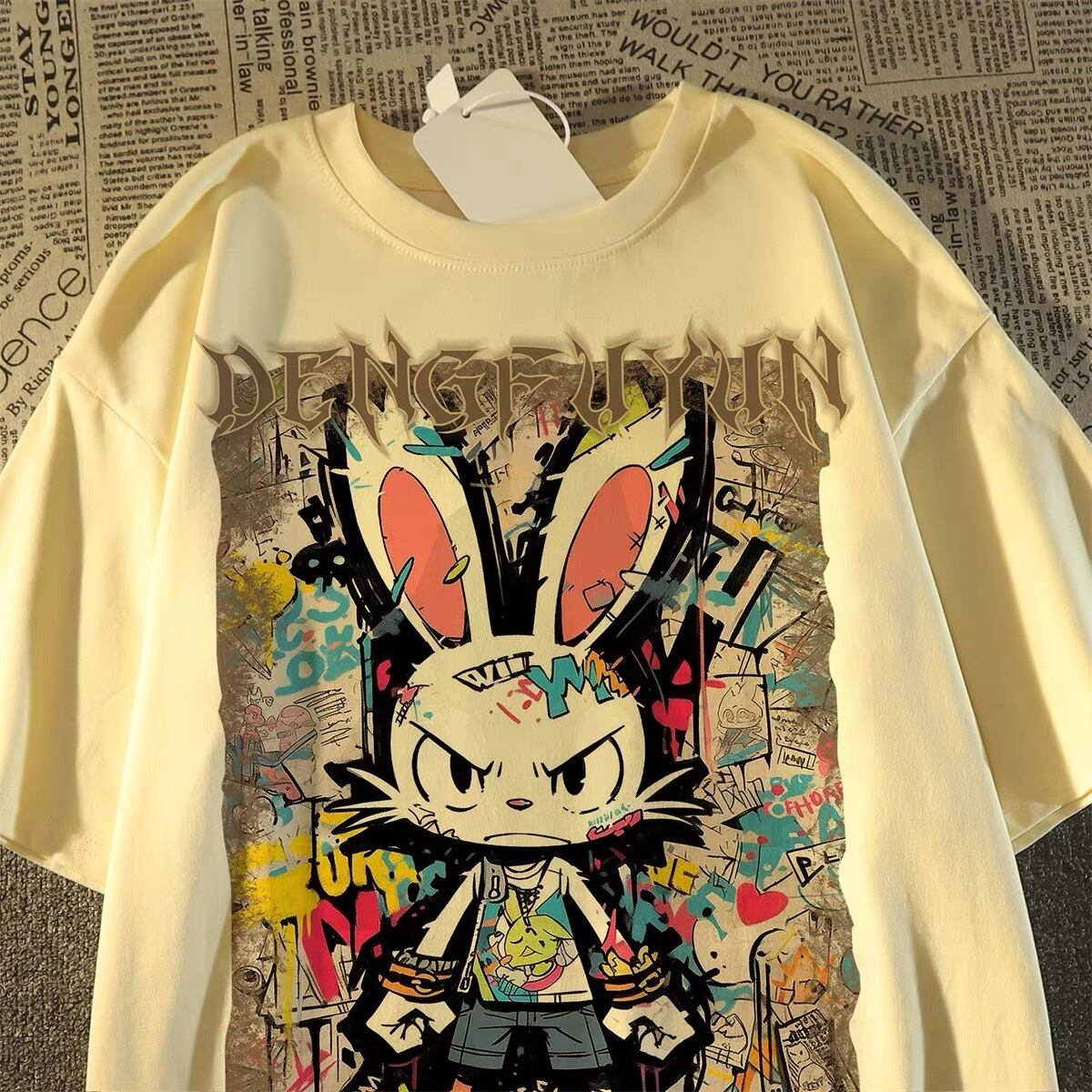 着回し力抜群 特別デザイン カジュアル プリント 全3色 半袖 Tシャツ <U-8810>