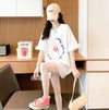 新作 好感度満載 個性的なデザイン ラウンドネック Tシャツ カットソー＜U-8405＞