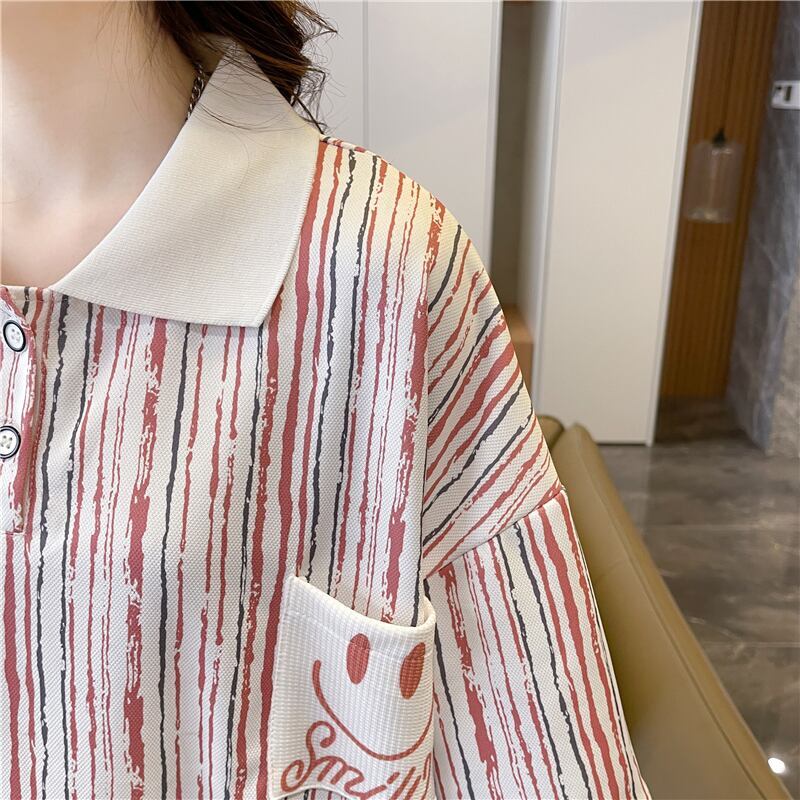 絶対流行 プリント カジュアル ゆったりトップス 半袖Tシャツ 全2色＜U-8314＞