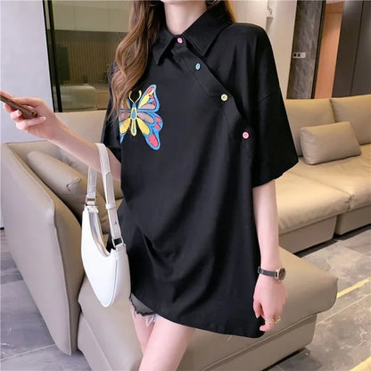 個性的なデザイン プリント 一目惚れ Tシャツ カットソー＜U-3044＞