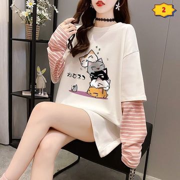 今季マストバイ ファッション カジュアル スウィートTシャツ<U-6507>