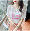 【半額！期間限定！！】大活躍 シフォン 定番シンプル 刺繍 全3色 Tシャツ カットソー ＜U-8601＞