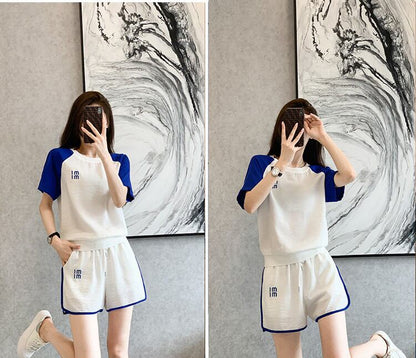 好感度UP カジュアル 絶対欲しい 全2色 半袖 Tシャツ ショートパンツ セットアップ ＜U-8938＞
