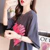 柔らかくて優しい印象 ゆったり ファッション感満々 ロング丈 3色半袖Tシャツ＜U-9206＞
