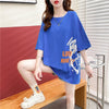 スタイリッシュ 切り替え 一目惚れ プリント Tシャツ カットソー＜U-3584＞