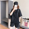 着心地抜群 切り替え 女性力を高める Tシャツ＋ショートパンツ セットアップ＜U-3553＞