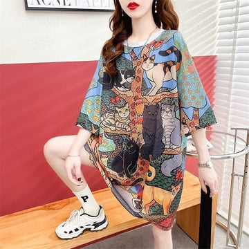 大人可愛い 売れ筋 絶対流行 早い者勝ち カジュアル  Tシャツ ワンピース<isf-11448>