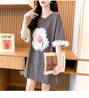新作 好感度満載 個性的なデザイン ラウンドネック Tシャツ カットソー＜U-8405＞
