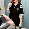 スタイリッシュ プリント 一目惚れ Tシャツ カットソー ワンピース＜U-3605＞