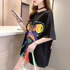 絶対流行 プリント ファッション ゆったり 全4色 半袖 Tシャツ＜U-11523＞