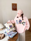 大人可愛い ゆったり 刺?ロゴ パーカ 全4色トップス＜U-4811＞