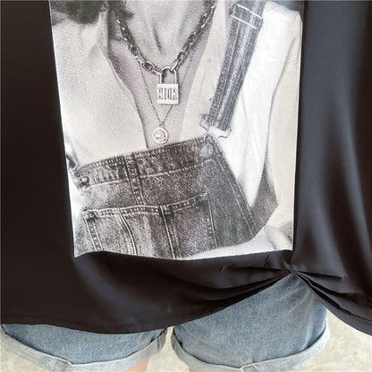 デザイン感 プリント チャーミング Tシャツ カットソー＜U-3476＞