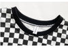 新商品 プリントTシャツ チェック柄 ゆったり半袖＜U-8694＞
