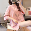 オシャレ度満点 切り替え 着心地抜群 プリント Tシャツ カットソー＜U-3549＞