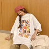 ルーズ 切り替え オシャレ度満点 プリント Tシャツ カットソー＜U-3459＞