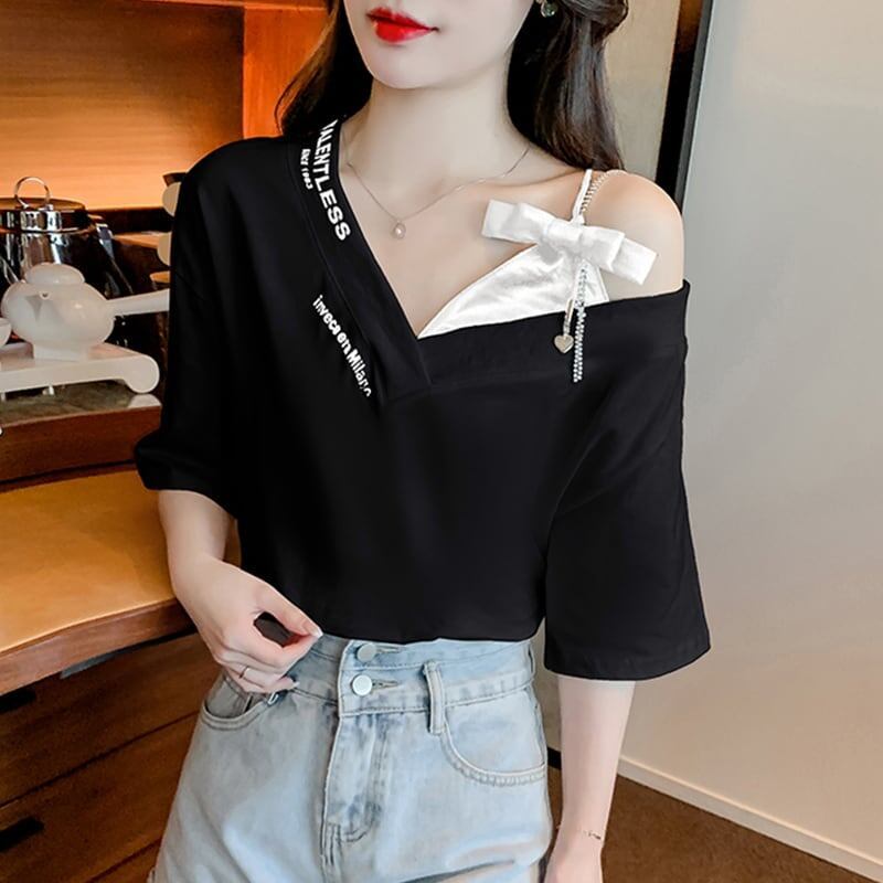 美人度アップ 3色選択可 チャーミング Tシャツ カットソー＜U-3267＞