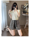 好感度UP ラウンドネック 上質 半袖Ｔシャツ ショートパンツ セットアップ <U-8709>