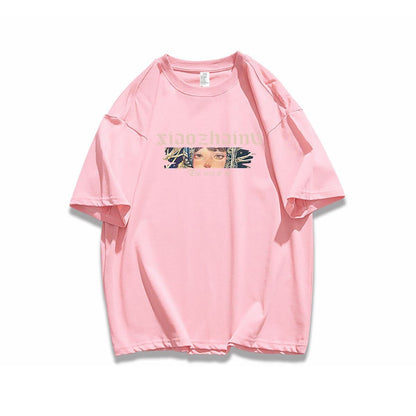ポップなプリントが夏に映えるプリントTシャツ 半袖 全8色 Tシャツ <U-9252>