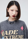 ストリートトレンドのレターファンプリント半袖Tシャツ<U-2906>