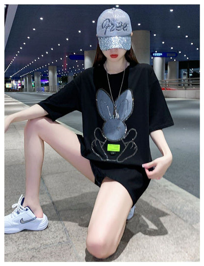着回し力抜群 ホットダイヤモンド 新作 全2色 半袖Tシャツ カットソー ＜U-8703＞