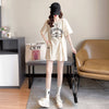 着心地抜群 切り替え 女性力を高める Tシャツ＋ショートパンツ セットアップ＜U-3612＞