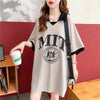 美人度アップ 切り替え ファッション プリント Tシャツ カットソー＜U-3587＞