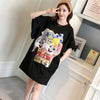 スタイリッシュ プリント 一目惚れ Tシャツ カットソー ワンピース＜U-3440＞