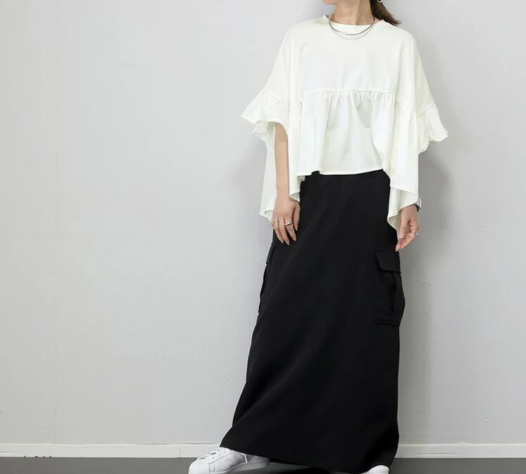 超人気 ファッション ゆったり感アップ Tシャツ カットソー＜U-8372＞