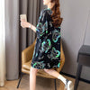 好感度満載 プリント 美感いっぱい Tシャツ カットソー ワンピース＜U-3501＞
