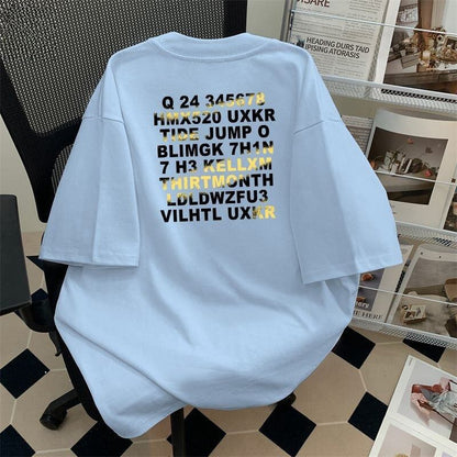 大人可愛い カジュアル 定番シンプル プリント 6種選択可 半袖Tシャツ<U-8906>