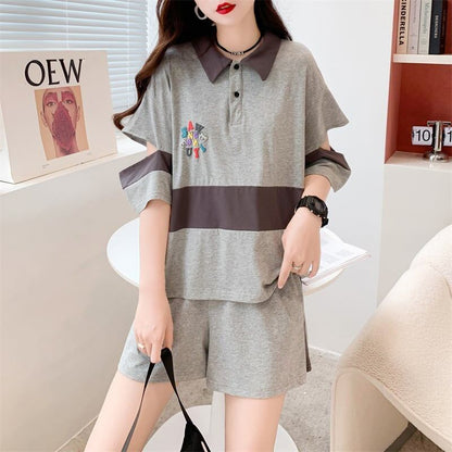 カジュアル Tシャツ＋ショートパンツ スタイリッシュ セットアップ＜U-3472＞