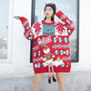 絶対欲しいクリスマスロゴゆったりニットセーター全2色