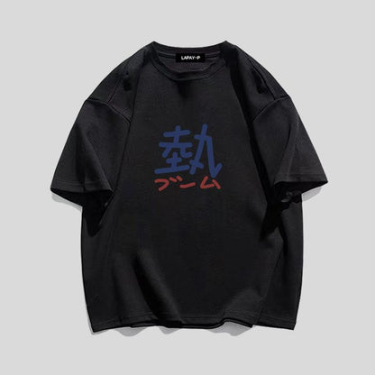 定番シンプル ルーズ カジュアル プリント全5色 半袖Tシャツ<U-8763>