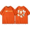 大人可愛い アバンギャルド カジュアル プリント 全6色 半袖 Tシャツ <U-11647>