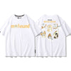 大人可愛い アバンギャルド カジュアル プリント 全6色 半袖 Tシャツ <U-11647>
