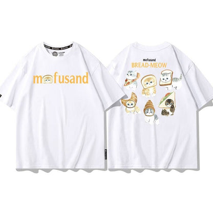 大人可愛い アバンギャルド カジュアル プリント 全6色 半袖 Tシャツ <U-11647>