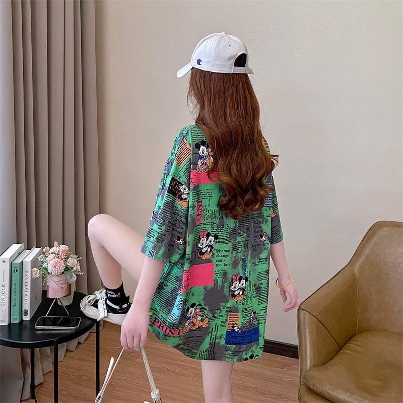タイドクールデザインセンス半袖フルプリントTシャツ<U-2907>