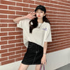 オシャレ度満点 切り替え 一目惚れ プリント Tシャツ カットソー＜U-3560＞