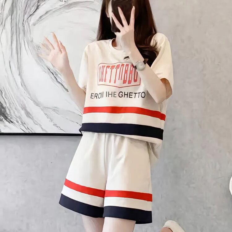 美人度アップ カジュアル 真夏も快適 半袖 Tシャツ ショートパンツ セットアップ ＜U-11190＞