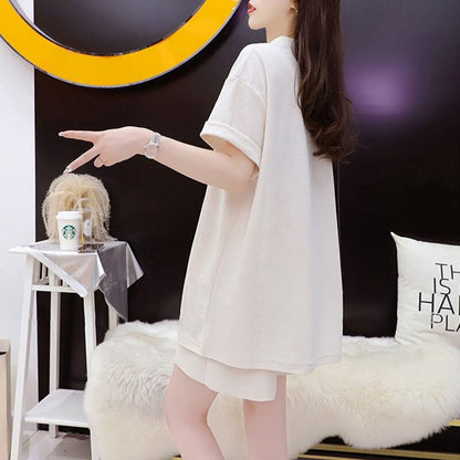 超人気 プリント カジュアル 半袖Ｔシャツⅹパンツセット全3色 <U-8528>
