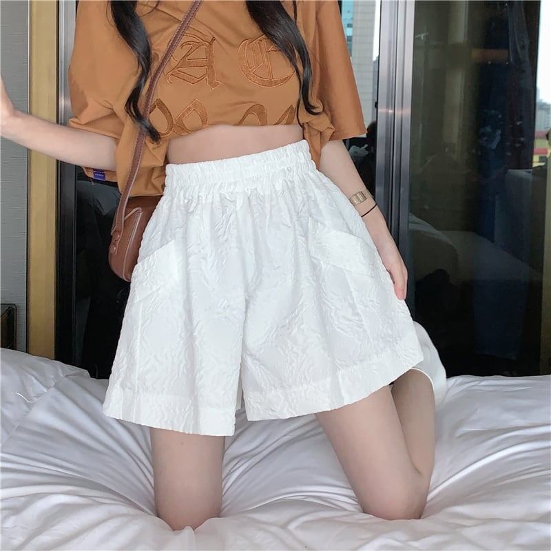 清涼感たっぷり ハイウエスト ファッション パンツ ボトムス＜U-3523＞
