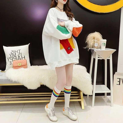 【人気急上昇中！】原宿系ラウンドネックニット パーカー スウェット ＜U-1440＞