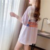 好感度満載 切り替え 美感いっぱい プリント Tシャツ カットソー＜U-3548＞