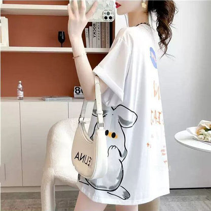 新商品 レース スウィートプリント 全2色 半袖Tシャツ ＜U-8715＞