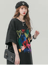 売り切れ必至 プリント ファッション 4色選択 半袖Tシャツ＜U-8594＞