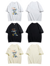 スタイルアップ カジュアル おしゃれ度高め プリント全5色 半袖Tシャツ<U-9437>