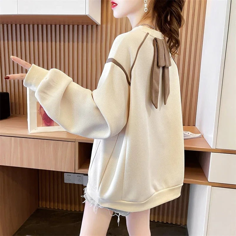 定番シンプル  ワッフル スウェット三色ありトップス＜U-4152＞