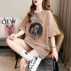 カジュアル 切り替え ファッション プリント Tシャツ カットソー＜U-3581＞