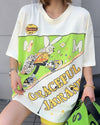 着回し力抜群 ファッション 個性派 レース プリント全3色 半袖Tシャツ<U-8981>